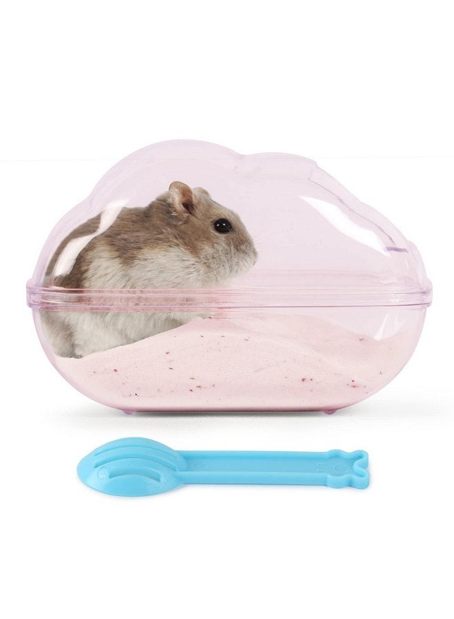 BUCATSTATE BUCATSTATE Hamster Dust Bath Container Hamster Sand Bath Kit Small Animal Toilet Cage Accessories for Gerbil, Syrian Hamster, Mouse, Rat (Pink, Medium)  - Image 1