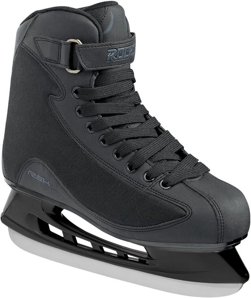 ROCES RSK 2 Ice Skates for Men, Classic Hockey Style Stainless Steel Figure Skates with Lace & Power Strap Closure System & Anatomic Padding Footbed for Comfortable Everyday Wear - Image 1