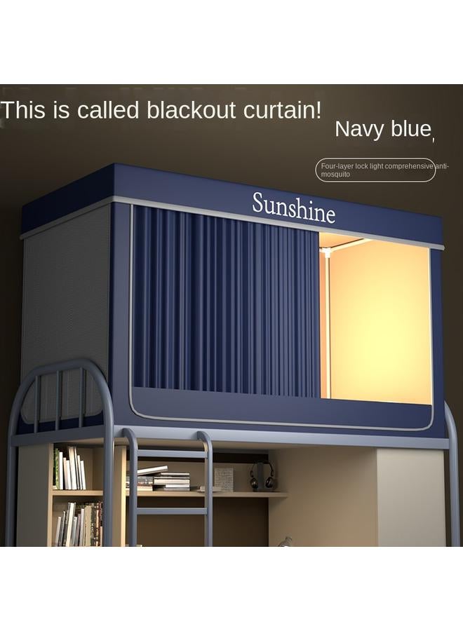 Bluejw Student Dormitory 2024 New Mosquito Net Bed Curtain Upper And Lower Bent Integrated Single Bed Upper Bent Bed Curtain Anti-fall Children's Text - Image 3