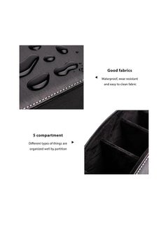 بيوينتي Liying Remote Control Holder with 5 Compartments - PU Leather Remote Caddy Desktop Organizer Store TV, DVD, Blu-Ray, Media Player, Heater Controllers, (Black)  - Image 3