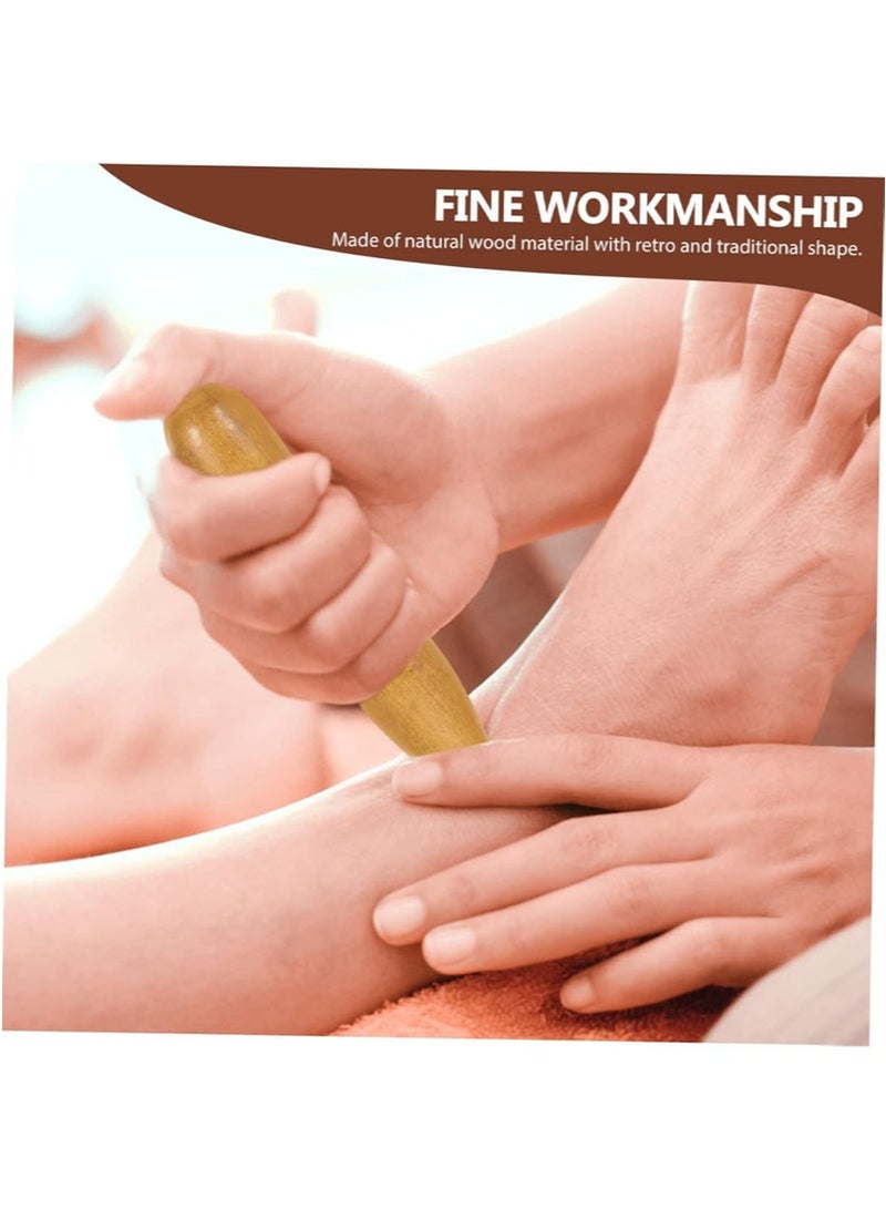 أبوستيم قلم الوخز بالإبر الخشبي، أداة تدليك الأنسجة العميقة الخشبية، قلم تدليك الوخز بالإبر اليدوي لتخفيف آلام خطوط الطول في الجسم بالكامل - Image 3