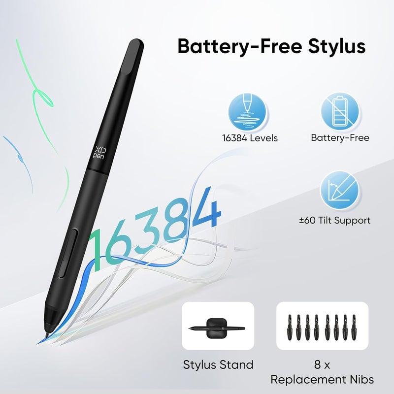 XPPen Updated Deco 01 V3 Drawing Tablet-16384 Levels of Pressure Battery-Free Stylus, 10x6 Inch OSU Graphic Tablet, 8 Hotkeys for Digital Art, Teaching, Gaming Drawing Pad for Chrome, PC, Mac, Android - Image 2