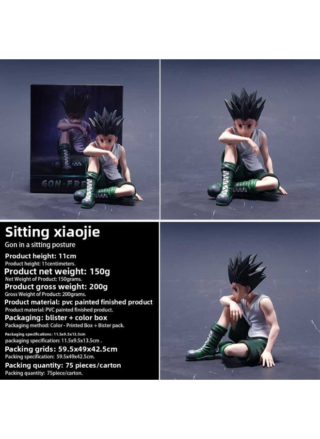 Generic - Full-time Hunter Animation Surrounding Statue Sitting Posture Qixiaojie GK Hand-held Secondary Yuan Desktop Ornaments Tide Play Model-Color:Xiaojie-bag + Color Box - Image 1