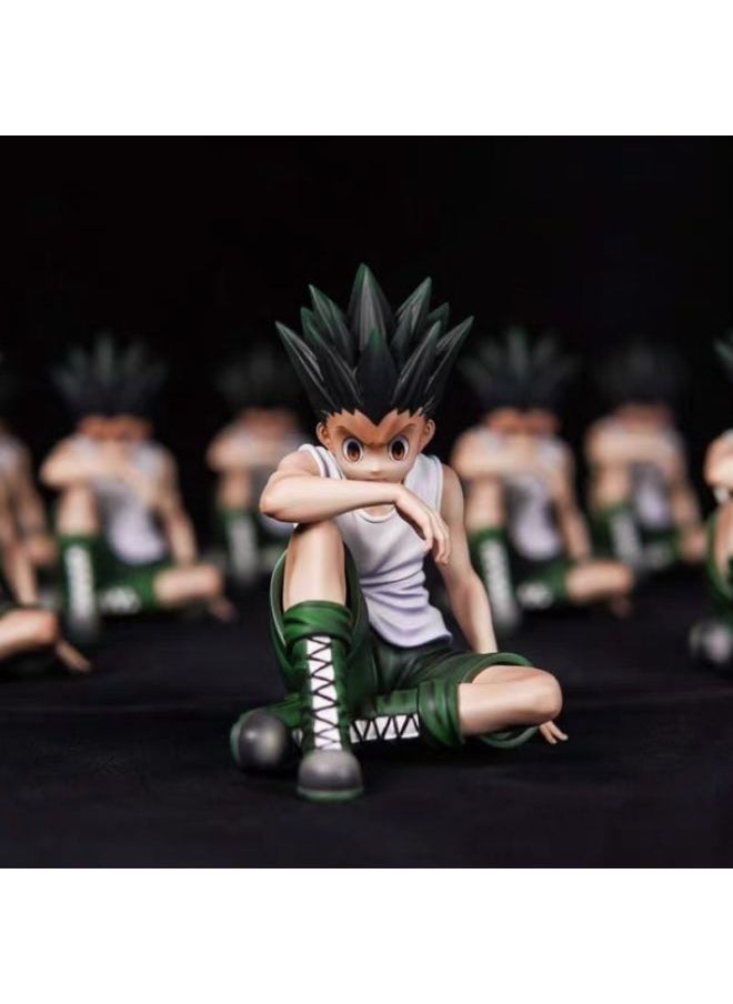 Generic - Full-time Hunter Animation Surrounding Statue Sitting Posture Qixiaojie GK Hand-held Secondary Yuan Desktop Ornaments Tide Play Model-Color:Xiaojie-bag + Color Box - Image 1