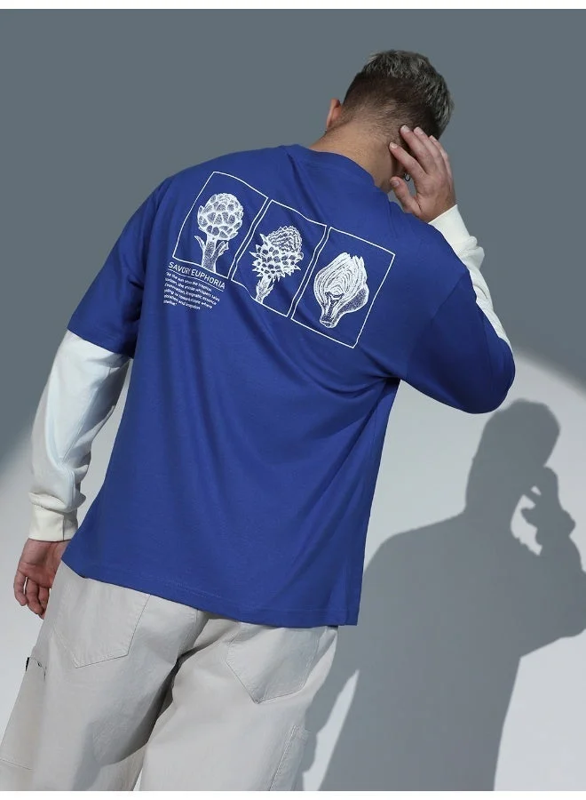 هوبرهولمي تيشيرت رجالي أزرق كاجوال أنيق