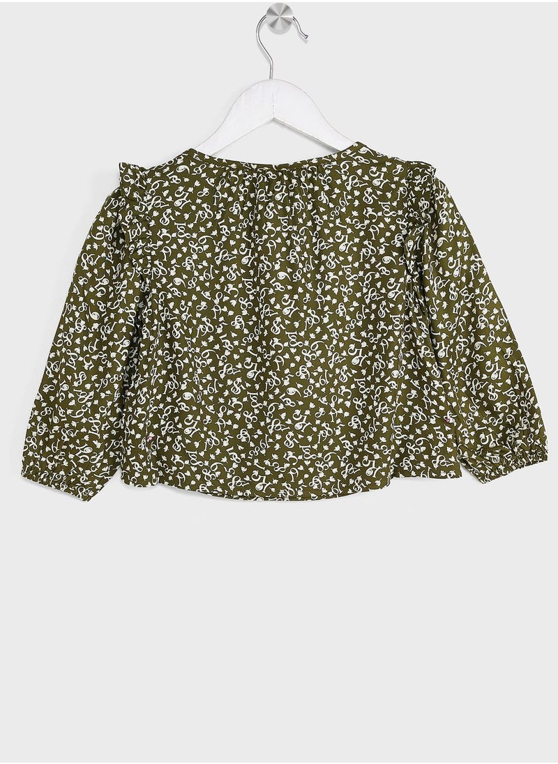 TOMMY HILFIGER - Kids Micro Floral Print Top - Image 1