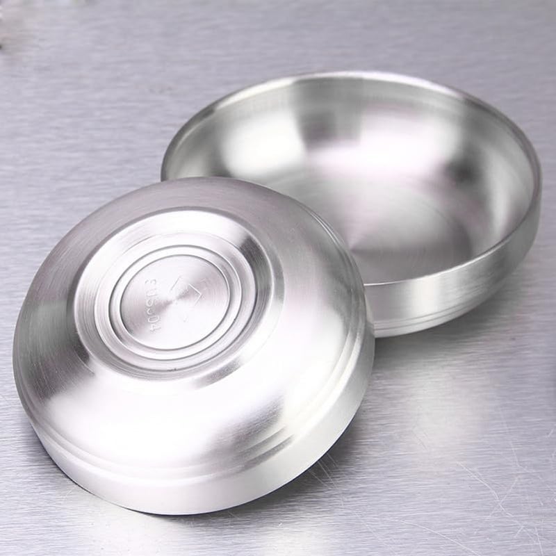 Hemoton Stainless Steel Sauce Dish  452 Inch Mini Appetizer Plate for Seasoning Snacks Dipping and Condiments Easy to Clean Seasoning Dishes for Home and Restaurant Use - Image 4
