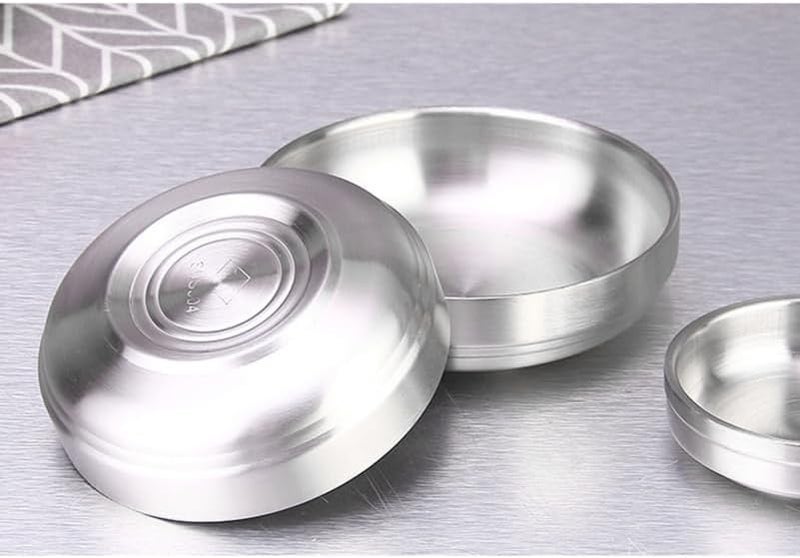 Hemoton Stainless Steel Sauce Dish  452 Inch Mini Appetizer Plate for Seasoning Snacks Dipping and Condiments Easy to Clean Seasoning Dishes for Home and Restaurant Use - Image 3
