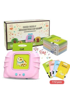 Generic Educational Toy for Kids Listen and Learn Literacy Audible Flash Cards for Toddlers 1-8 Years Old Boys Girls Flashcards Device with 112 pcs Double-Sided Cards |112 Cards-224 Words | color may vary  - Image 1