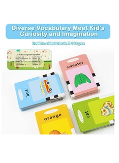 Generic Educational Toy for Kids Listen and Learn Literacy Audible Flash Cards for Toddlers 1-8 Years Old Boys Girls Flashcards Device with 112 pcs Double-Sided Cards |112 Cards-224 Words | color may vary  - Image 5