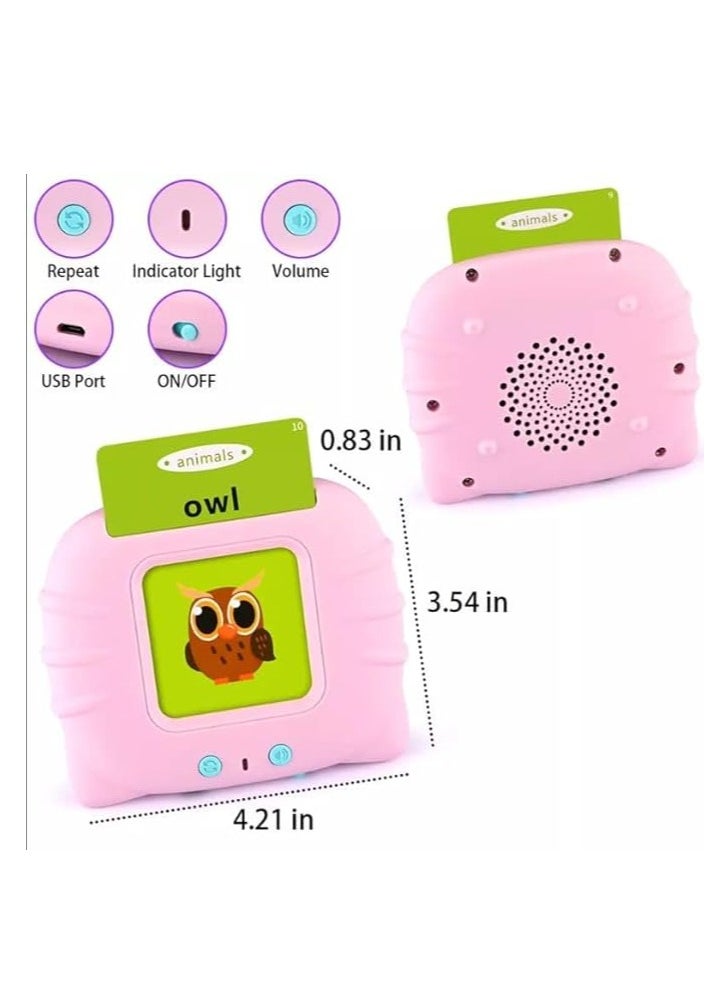 null - Educational Toy for Kids Listen and Learn Literacy Audible Flash Cards for Toddlers 1-8 Years Old Boys Girls Flashcards Device with 112 pcs Double-Sided Cards |112 Cards-224 Words | color may vary - Image 1