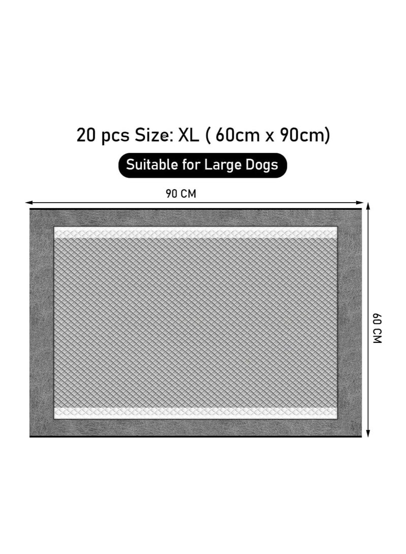 أن ان سي بيتس وسادات تدريب الكلاب لجميع السلالات، وسادات فائقة الامتصاص للاستخدام مرة واحدة مع 5 طبقات، تصميم مانع للتسرب، مقاومة للشاي، والتحكم في الروائح، برائحة الليمون، مثالية للاستخدام الداخلي، 90 سم (أسود) - Image 3