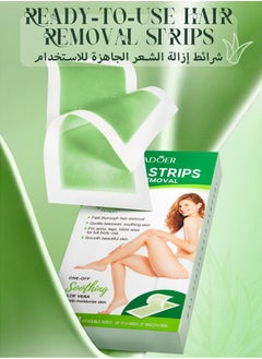 SADOER Wax Strips for Hair Removal, Double Sides Waxing Strips with Aloe Vera Gentle and Soothing At Home Waxing Kit for Face Legs Arms Underarm Body Wax Strips Hair Removal For Men & Women  - Image 3