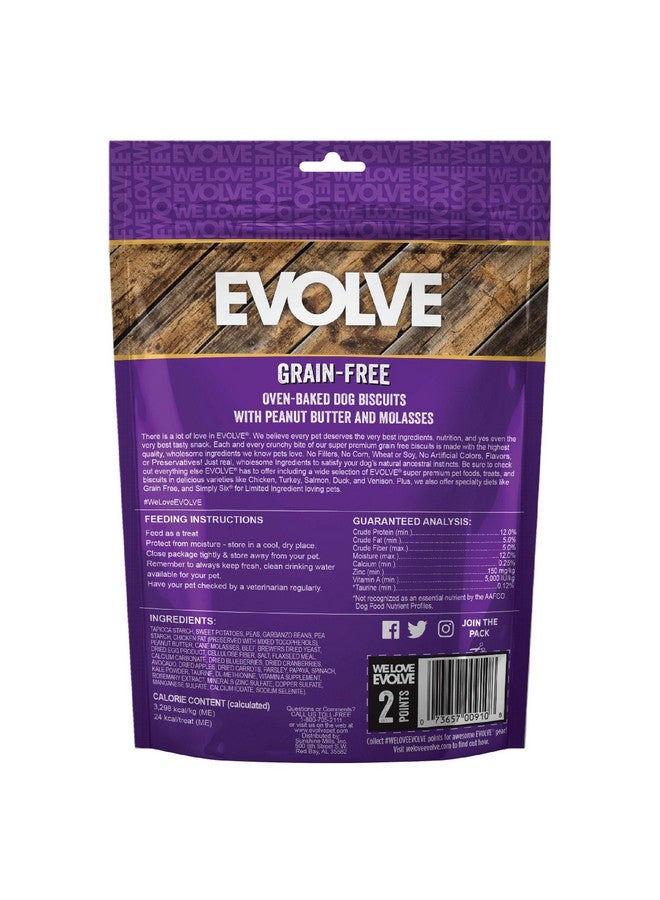 Evolve Grain Free Dog Biscuits with Real Peanut Butter and Molasses - Image 2
