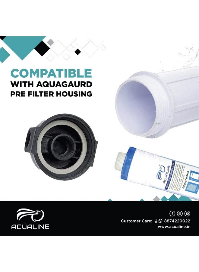 ACUALINE Pre Filter for Water Purifier - 9 Inch PP Yarn Wound Threaded Candle Cartridge Compatible With Aquaguard, Livpure, LG and All Other Brands (Pack of 2) - Image 3
