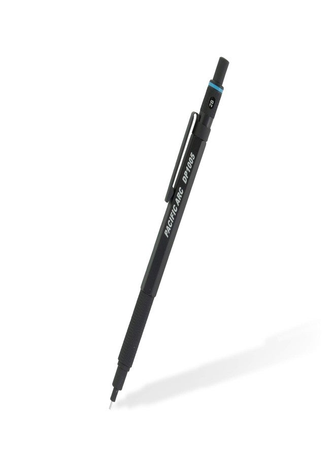 Pacific Arc Chromagraph Metal Mechanical Pencil .5 mm Black Barrel Mechanical Pencil with Built In Lead Pencil Grade Indicator, Lead Pencil Holder for Drafting, Sketching, and Drawing - Image 1