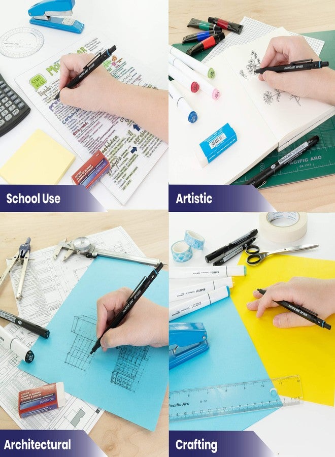 Pacific Arc Chromagraph Metal Mechanical Pencil .5 mm Black Barrel Mechanical Pencil with Built In Lead Pencil Grade Indicator, Lead Pencil Holder for Drafting, Sketching, and Drawing - Image 5