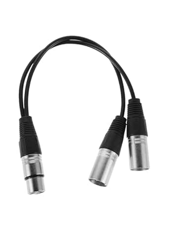 كابل مقسم صوت ميكروفون متوازن عالمي من 3 دبابيس XLR أنثى إلى ذكر مزدوج - Image 1
