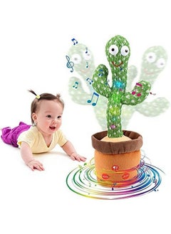 Storio Toys Dancing Cactus Talking Toy Cactus Plush Toy Wriggle & Singing Recording Repeat What You Say Funny Education Toys For Babies Children Playing Home Decorate  - Image 2