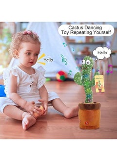Storio Toys Dancing Cactus Talking Toy Cactus Plush Toy Wriggle & Singing Recording Repeat What You Say Funny Education Toys For Babies Children Playing Home Decorate  - Image 4
