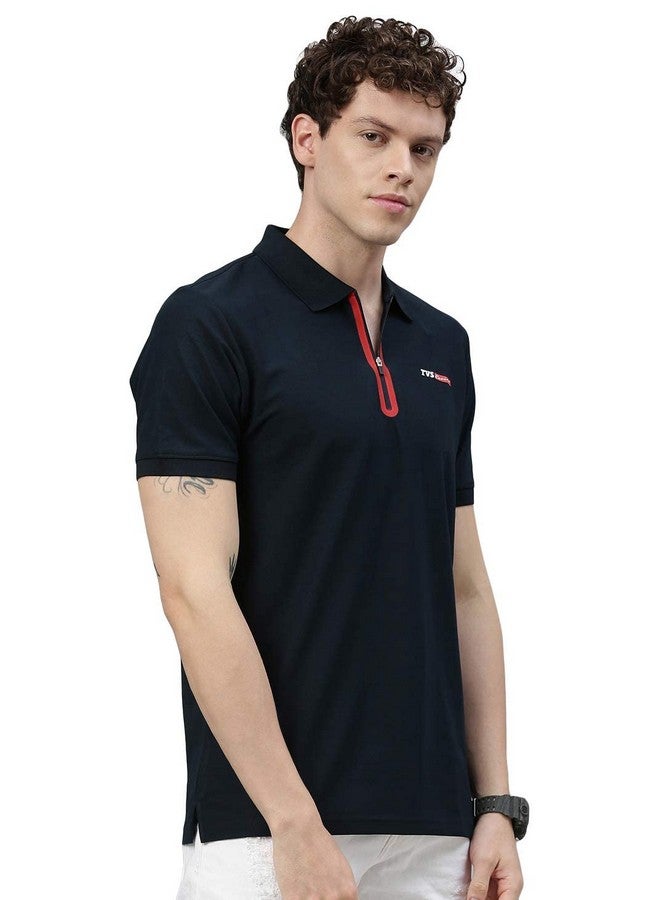 TVS TVS Racing Polo T Shirt Polyester (Solid Blue-M) - Image 4