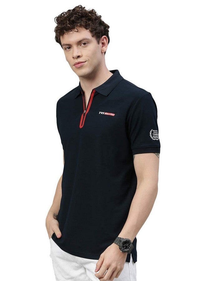 TVS TVS Racing Polo T Shirt Polyester (Solid Blue-M) - Image 3