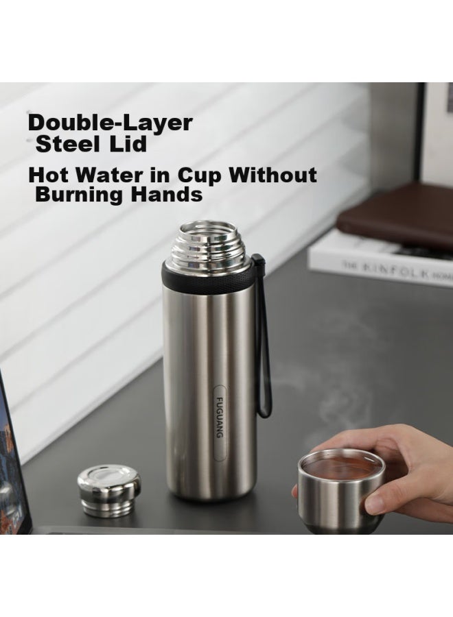 Tomimitsu Fuguang Insulated Mug, 316l Stainless Steel Water Cup, Large Capacity Cold-keeping Cup For Men And Women, Tea Infuser Mug, 1000ml - Image 1