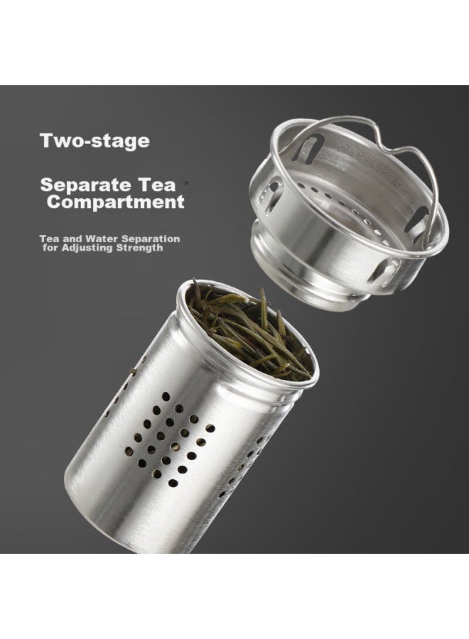 Tomimitsu Fuguang Insulated Mug, 316l Stainless Steel Water Cup, Large Capacity Cold-keeping Cup For Men And Women, Tea Infuser Mug, 1000ml - Image 3