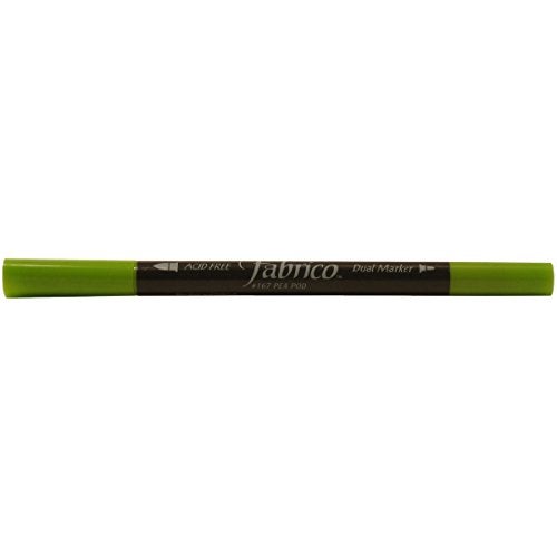 Tsukineko Dual-Ended Fabrico Marker Color-Fast, Pea Pod Green - Image 1