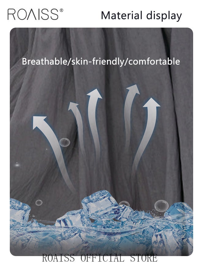 roaiss Women YamamotoStyle Pants Relaxed Wide Leg with Textured Feel Leg Shaping Fashionable Slimming Sun Protection Excellent Drape - Image 5