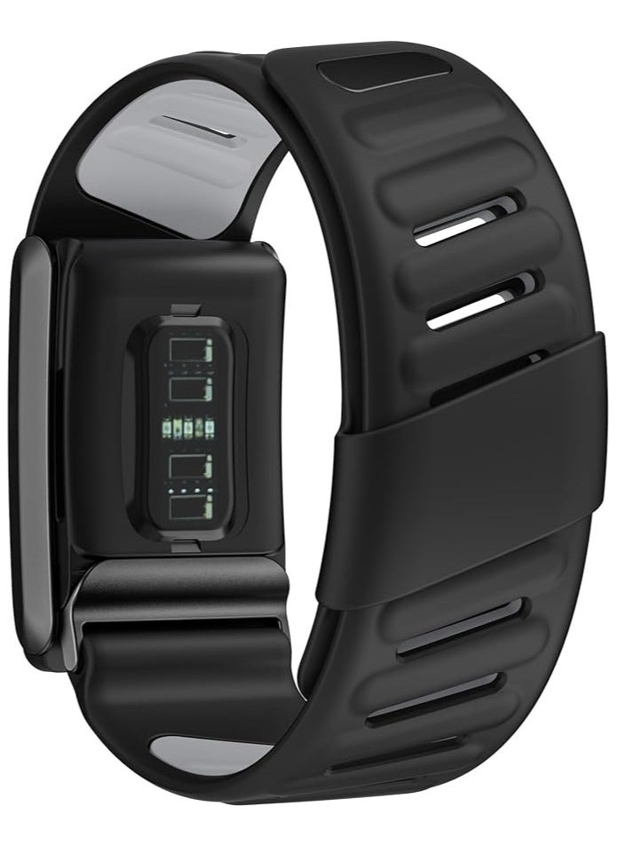 Comfort Durable Silicone Wristband Compatible with WHOOP 4.0 Band, Soft Silicone Sports Loop Strap for Men & Women, with U Shapped Connector