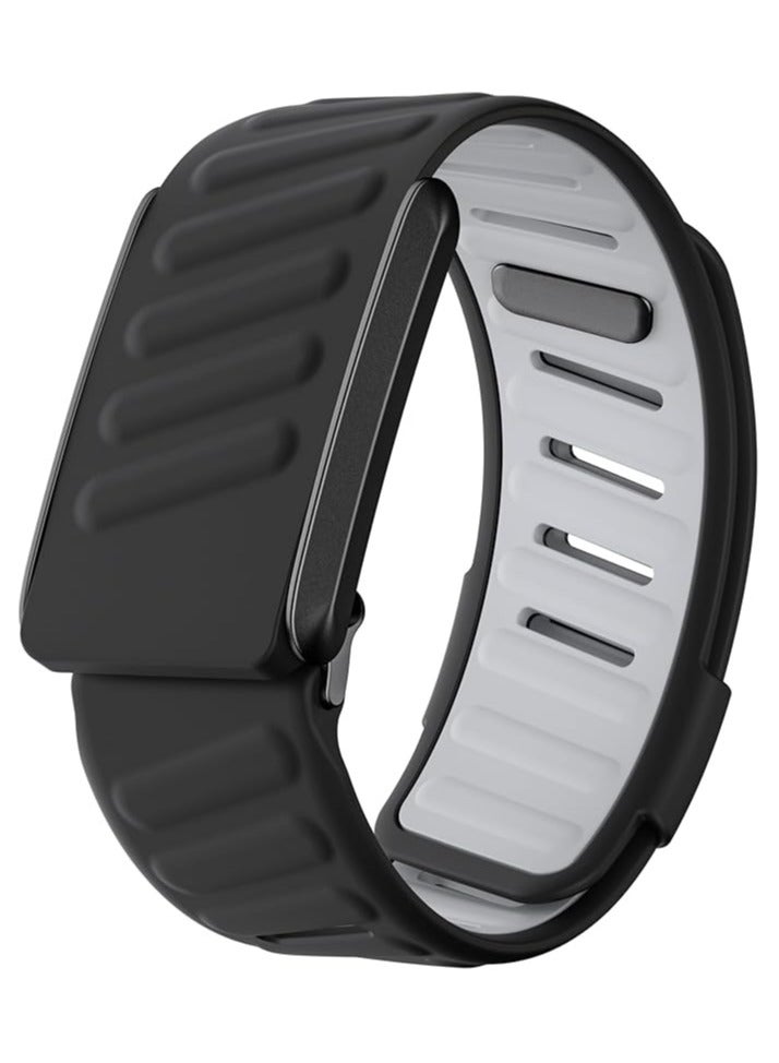 سوار معصم سيليكون متين ومريح متوافق مع سوار WHOOP 4.0، سوار سيليكون رياضي ناعم ذو حلقة رياضية للرجال والنساء، مع موصل على شكل حرف U - Image 2