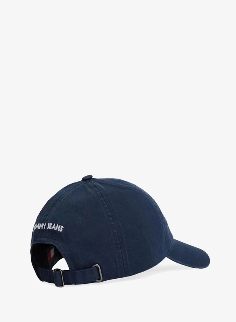 Tommy Jeans Dark Night Navy Wavy Logo Washed Twill Baseball Cap  | Best Price UAE