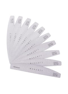MAKARTT Makartt Nail File: 100/180 Grit Emery Boards for Nails, 10 Pcs Zebra Doubled Sides Washable Coarse Nail Files for Acrylic and Extension Nail Removal Nail Care Manicure Kit Salon Home Use  - Image 1