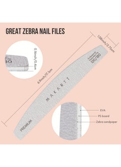 MAKARTT Makartt Nail File: 100/180 Grit Emery Boards for Nails, 10 Pcs Zebra Doubled Sides Washable Coarse Nail Files for Acrylic and Extension Nail Removal Nail Care Manicure Kit Salon Home Use  - Image 4