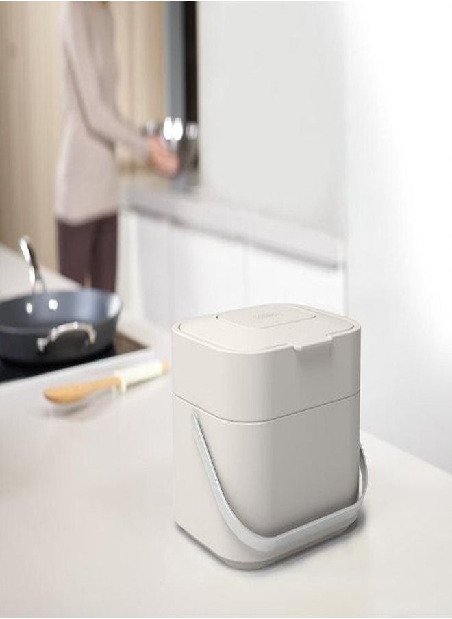 Joseph Joseph Intelligent Waste Compost Bin for Food Waste Odor Filter 4 Liters Stone  - Image 3