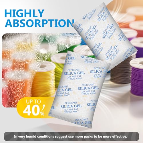 Absorbking Moisture Absorbers – 100 Gram 16 Packs Silica Gel Packets Food Grade Silica Packets with Color Indicating, Premium Desiccant Packs for Food, Electronics, Closet, Jewelry and Safe Storage - Image 2