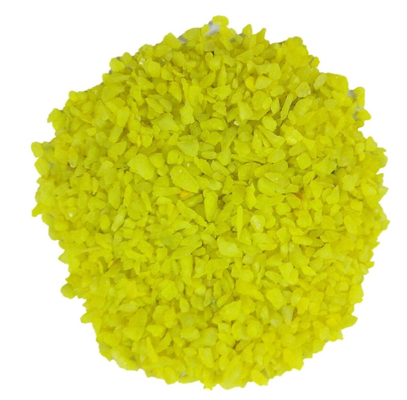 Maalavya Sugar Size Crystal Sand for Home and Garden Decor, Aquarium Substrate (Lemon Yellow, 450 Grams) - Image 5