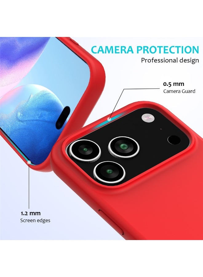 Liquid Silicone Protective Case Compatible with iPhone 17 Pro 6.3-Inch, Slim Matte Back Cover, Silky Soft Touch, Shockproof Design, Anti-Fingerprint with Microfiber Lining - Image 2