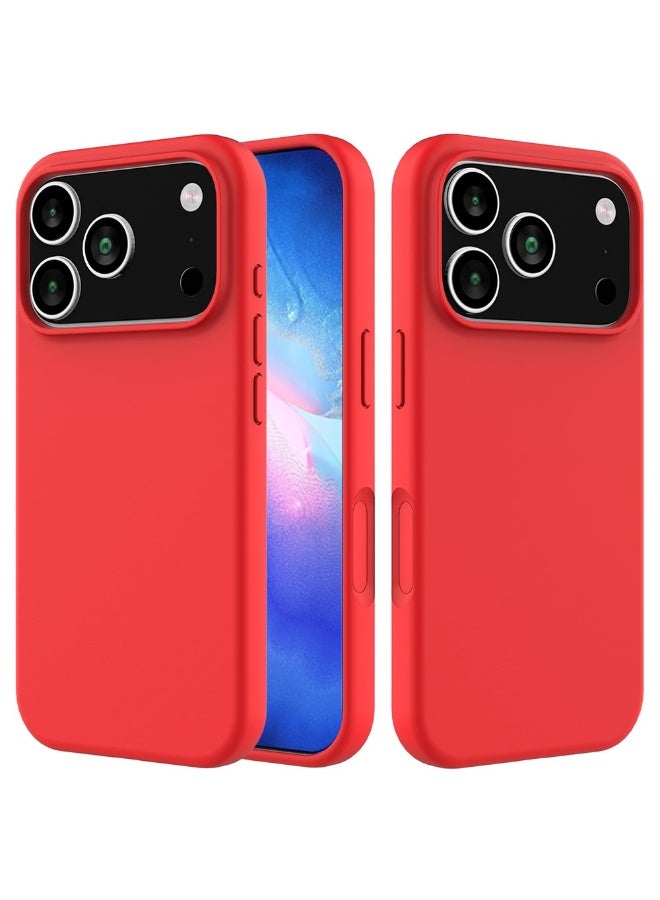 Liquid Silicone Protective Case Compatible with iPhone 17 Pro 6.3-Inch, Slim Matte Back Cover, Silky Soft Touch, Shockproof Design, Anti-Fingerprint with Microfiber Lining - Image 1