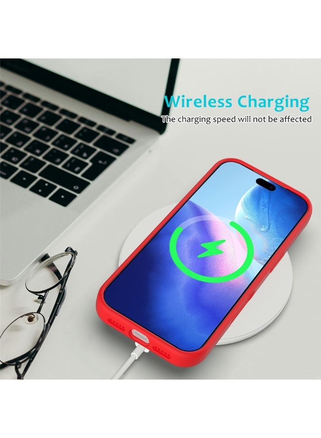Liquid Silicone Protective Case Compatible with iPhone 17 Pro 6.3-Inch, Slim Matte Back Cover, Silky Soft Touch, Shockproof Design, Anti-Fingerprint with Microfiber Lining - Image 5