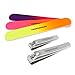 Tweezerman Stainless Steel Nail Clipper Combo Set with Three Neon Nail Files - Image 2