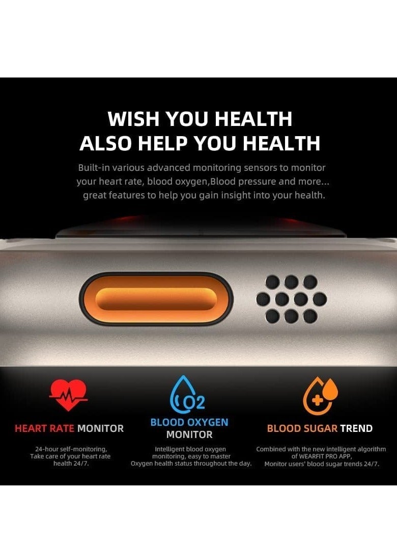 ELTRAZONE S8 Ultra Max Smartwatch Series 8 S8 Smart Watch Ultra AI Voice Smart Watch 2.0inch Bluetooth Call Wriless Charging Watch 8 Ultra (black) - Image 3