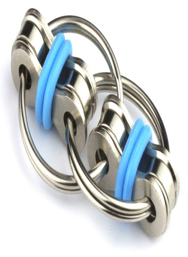 Tom's Fidgets Original Flippy Chain Fidget Toy - Perfect for ADHD, Anxiety, and Autism - Bike Chain Fidget Stress Reducer for Adults and Kids (Double Blue) - Image 1