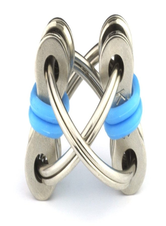 Tom's Fidgets Original Flippy Chain Fidget Toy - Perfect for ADHD, Anxiety, and Autism - Bike Chain Fidget Stress Reducer for Adults and Kids (Double Blue) - Image 2