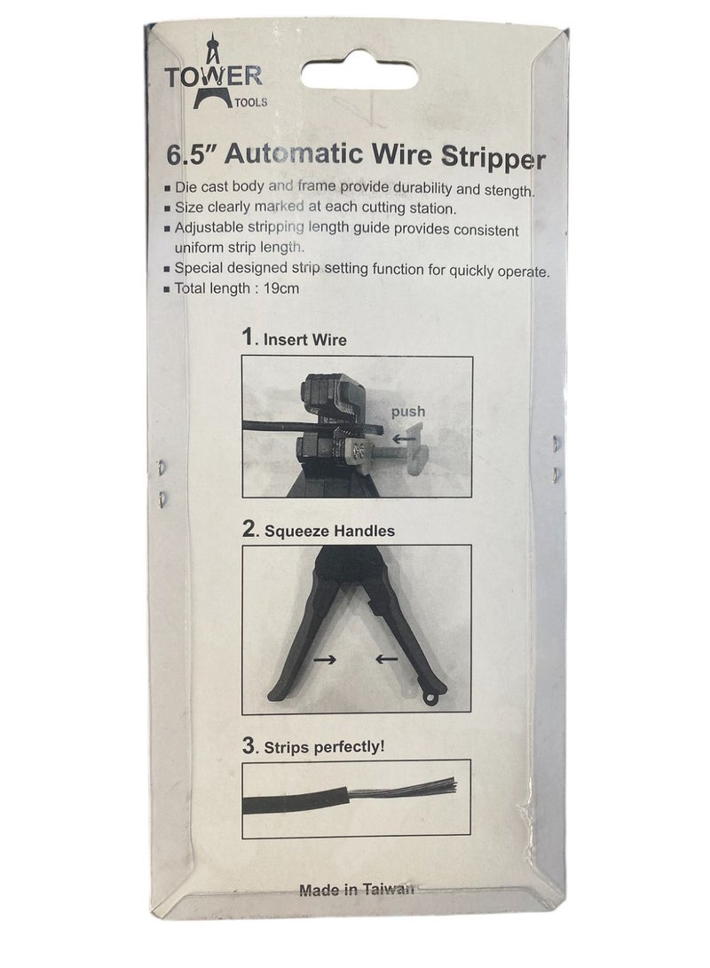 Tower tools 6.5” Automatic Wire Stripper Multi-Size Adjustable Length Professional Tool – Tower Tools - Image 2