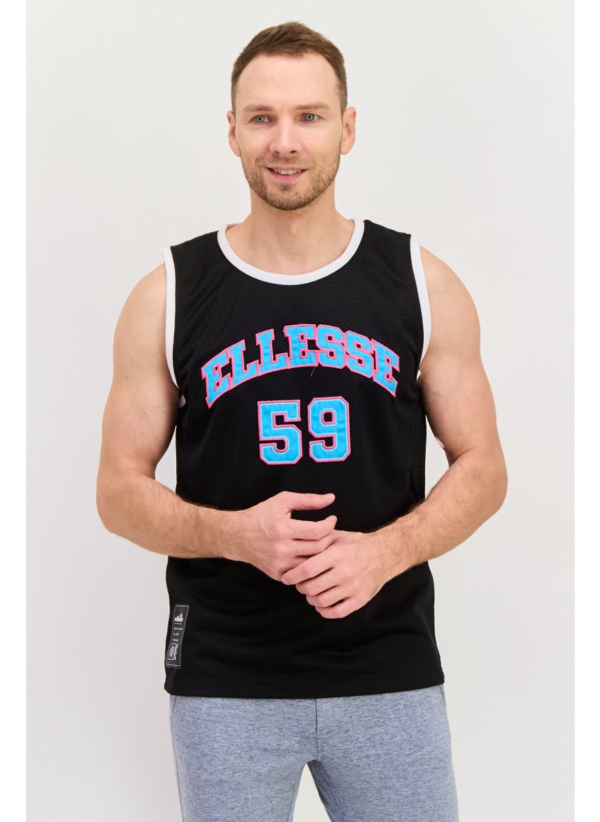 Ellesse - Men Sportswear Fit Basketball Jersey, Black - Image 1