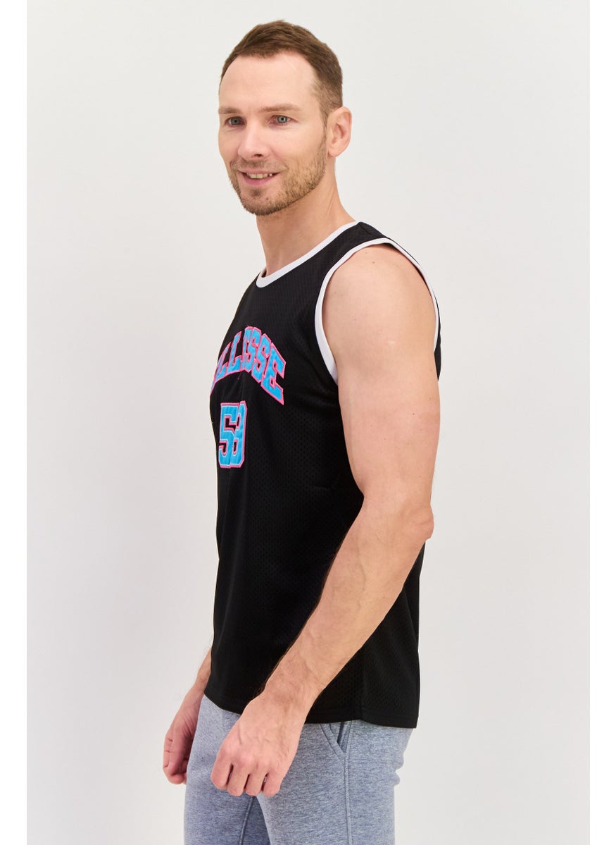 Ellesse - Men Sportswear Fit Basketball Jersey, Black - Image 1