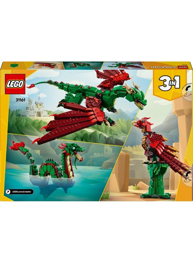 Creator 3in1 Medieval Dragon Creature Toy Playset 31161 (715) Pieces