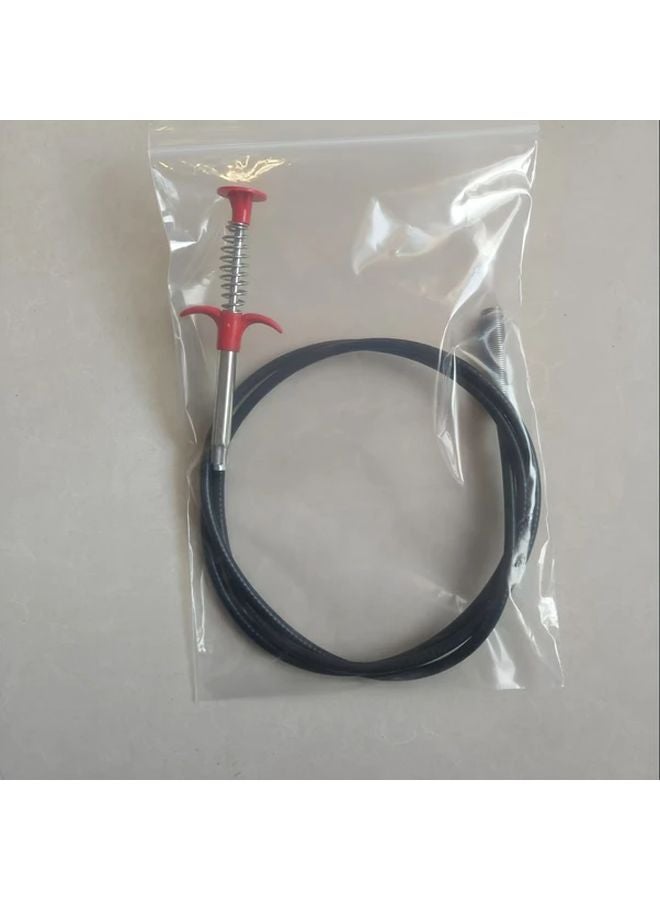 Pipe Four Claw Hook Drain Cleaner 63 Inch Flexible Snake Heavy Duty Steel Tool - Image 1